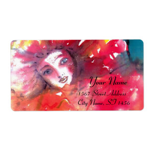 ETIQUETA FACHAS MASQUERADAS VENECIANAS - MÁSCARA EN ROJO