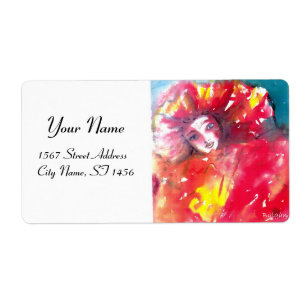 ETIQUETA FACHAS MASQUERADAS VENECIANAS - MÁSCARA EN ROJO