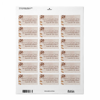 Etiqueta Fall Beauty Return Address Label