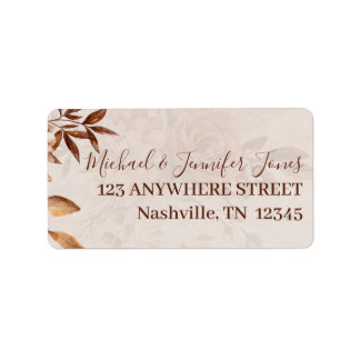 Etiqueta Fall Beauty Return Address Label
