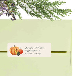 Etiqueta Fall Fete Fiesta de otoño calabazas coloridas