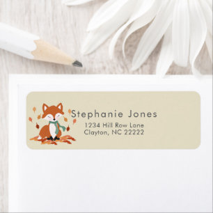 Etiqueta Fall Fox Woodland Birthday