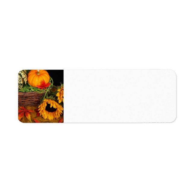 Etiqueta Fall Harvest Sunflowers (Frente)