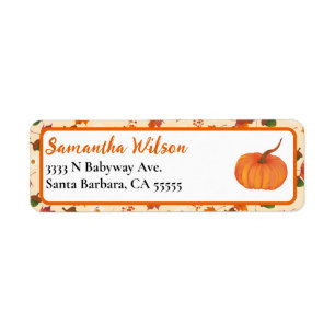 Etiqueta Fall Pumpkin Baby Shower