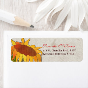 Etiqueta Fall Sunflower Business