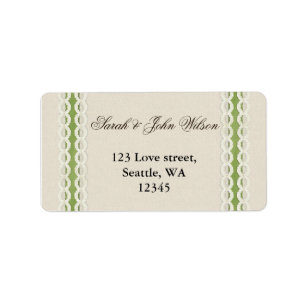 Etiqueta FalUX burlap y lace lime country