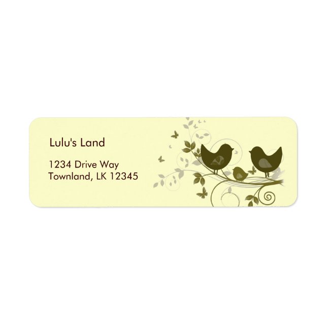 Etiqueta Familia de Aves (Frente)