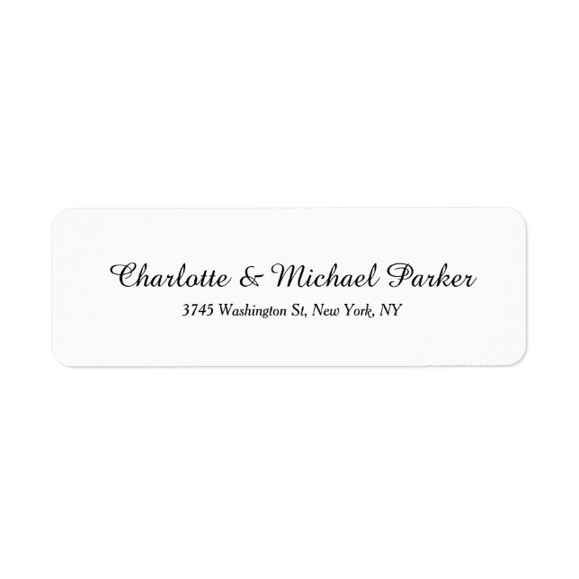 Etiqueta Familia de guiones de pincel creativo en blanco y  (Frente)