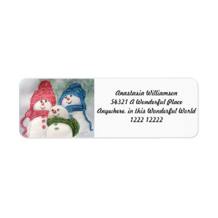 Etiqueta FAMILIA DE navidades SNOWMAN