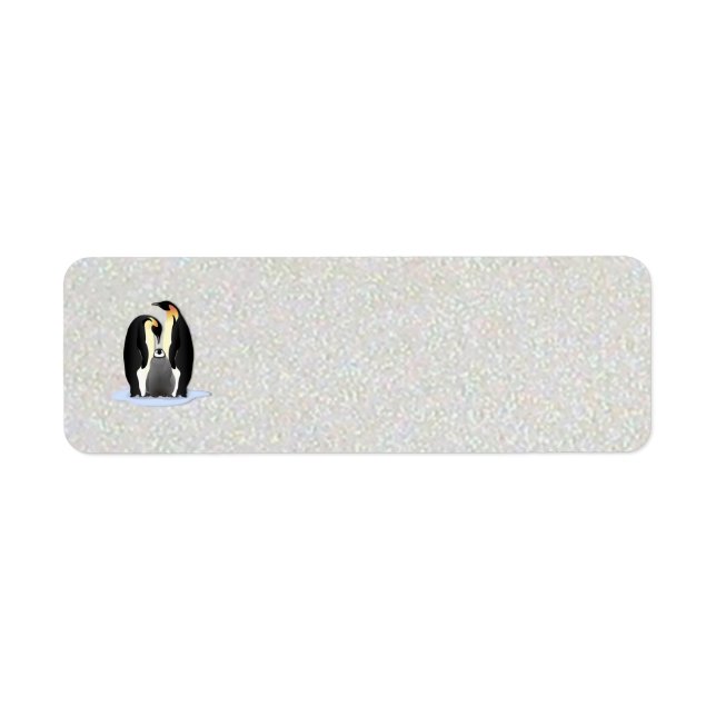 Etiqueta familia de pingüinos (Frente)