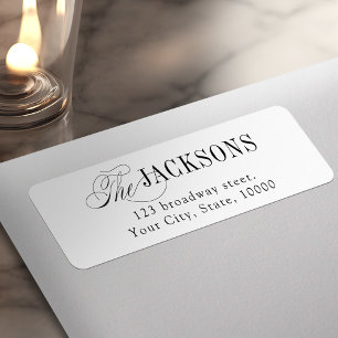 Etiqueta Familia de tipografía elegante y atemporal con dir