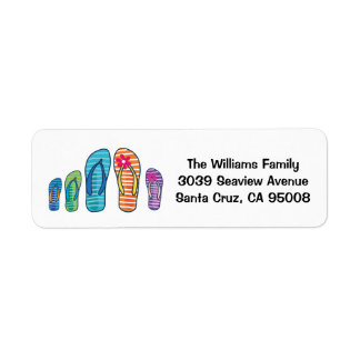 Etiqueta Familia Flip Flops Summer Beach