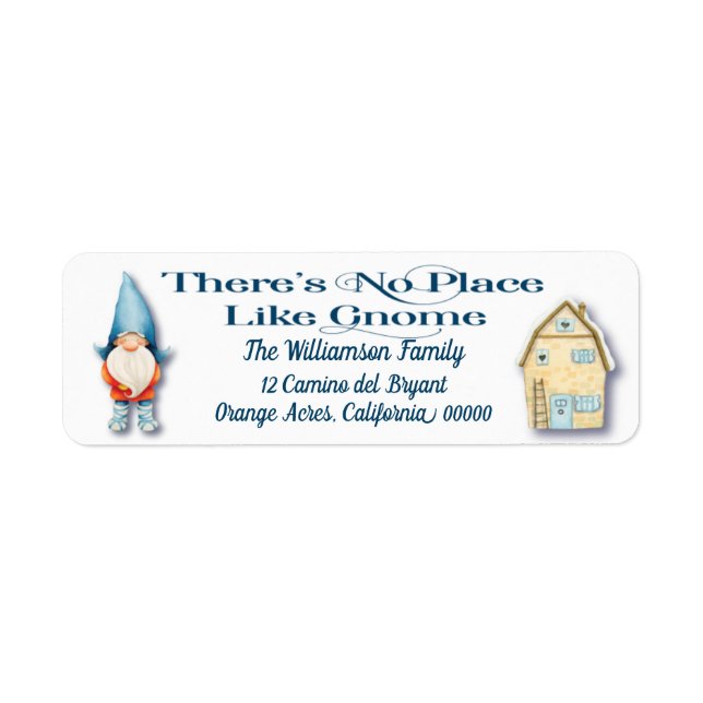 Etiqueta Familia Gnome Hygee Home Funny (Frente)