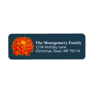Etiqueta Familia Marigold Flower Francesa