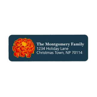 Etiqueta Familia Marigold Flower Francesa