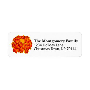 Etiqueta Familia Marigold Flower Francesa
