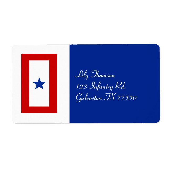 Etiqueta Familia Militar Blue Star Mom (Frente)