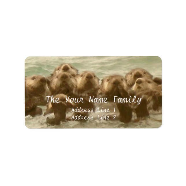 Etiqueta Familia Sea Otter (Frente)