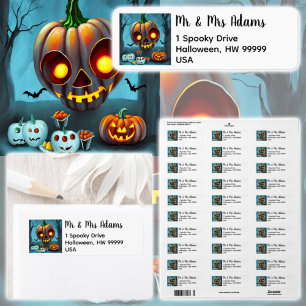 Etiqueta Famoso Halloween Art 2: Monstruos de calabaza