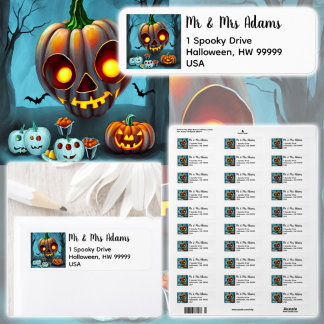Etiqueta Famoso Halloween Art 2: Monstruos de calabaza