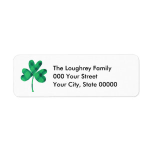 Etiqueta Fancy Plaid Shamrock