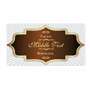 Etiqueta Fancy Style Jam Jelly Label Brown