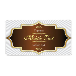 Etiqueta Fancy Style Jam Jelly Label Brown