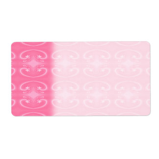 Etiqueta Fancy Swirl Pattern en rosa.