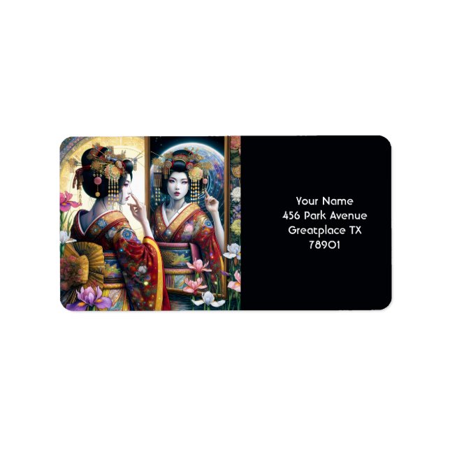 Etiqueta Fantasía acaricia a dos damas japonesas (Frente)