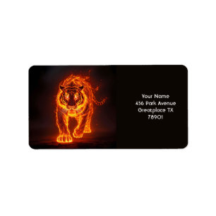 Etiqueta Fantasía Cuesta Fuego Tigre Grande