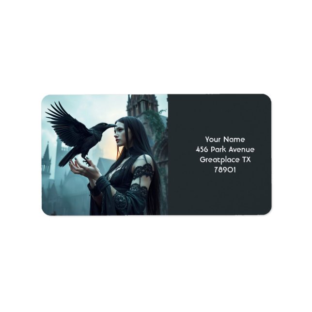 Etiqueta Fantasía cuta mujer gótica renacentista (Frente)