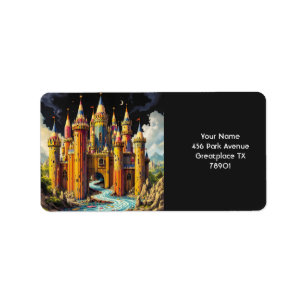 Etiqueta Fantasía Cute Castle From Pencils