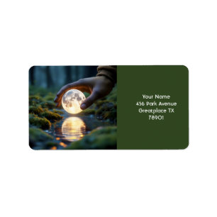 Etiqueta Fantasía Cute Dos Dedos Luna