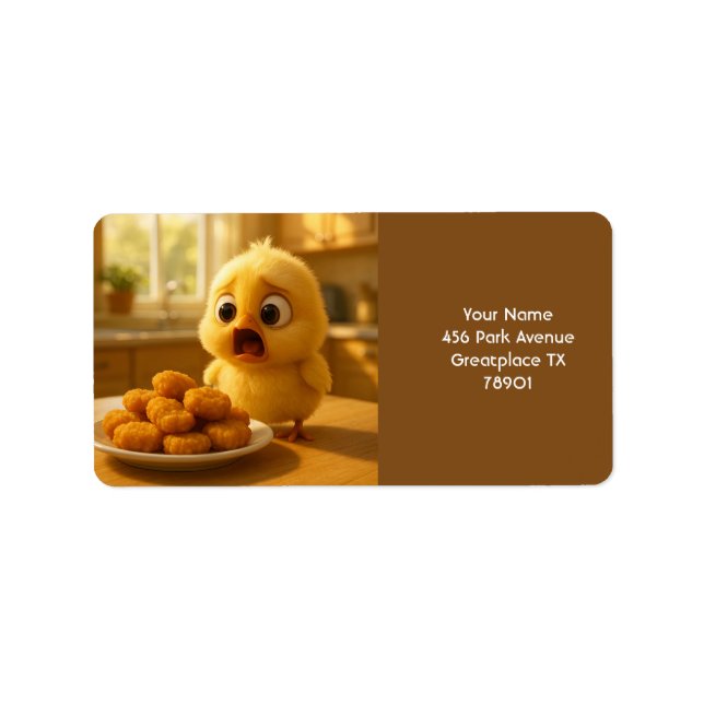 Etiqueta Fantasía Cute pollo Nuggets bebé (Frente)