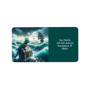 Etiqueta Fantasía Cute Storm Sea Pirates