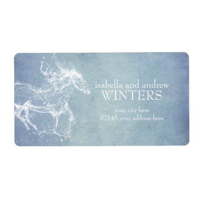 Etiqueta Fantasía de Caballo de Agua (Frente)