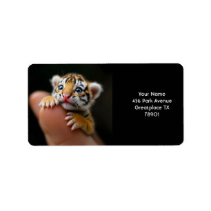 Etiqueta Fantasía Dedo Bebé Tigre