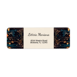 Etiqueta Fantasía floral personalizada