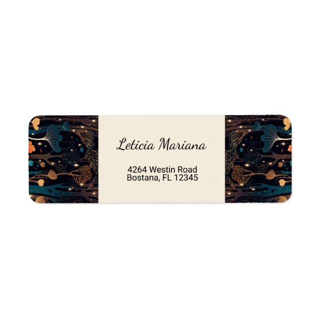 Etiqueta Fantasía floral personalizada (Frente)