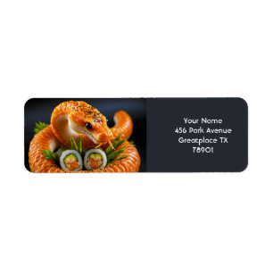 Etiqueta Fantasía Naranja dulce sushi
