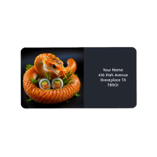 Etiqueta Fantasía Naranja dulce sushi