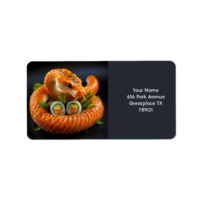 Etiqueta Fantasía Naranja dulce sushi (Frente)