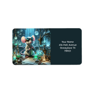 Etiqueta Fantasía, pequeña y pequeña científica del ratón