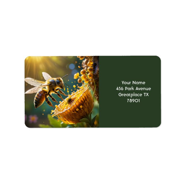 Etiqueta Fantasy Cute Abe Flowers Sun (Frente)