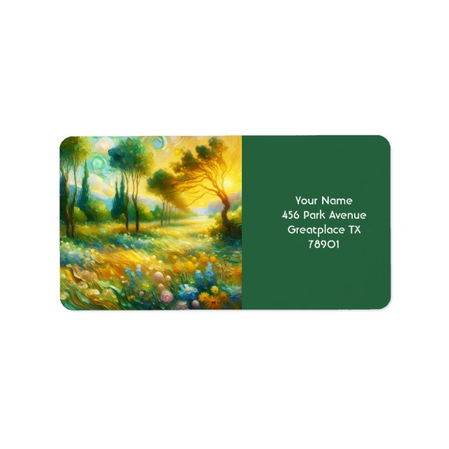 Etiqueta Fantasy Cute Angry Leaf Forest (Frente)