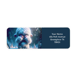 Etiqueta Fantasy Cute Baby Yeti Winter