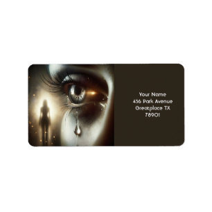 Etiqueta Fantasy Cute Bote Sunset Lake