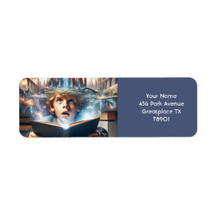 Etiqueta Fantasy Cute Boy City Book