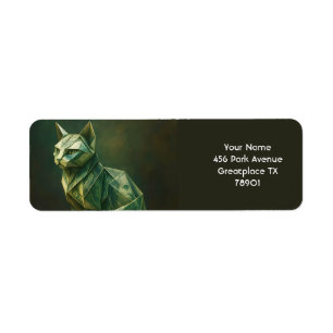 Etiqueta Fantasy Cute Cat Money Origami