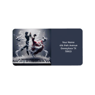 Etiqueta Fantasy Cute Dancer Ballerina Piano